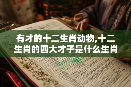 有才的十二生肖动物,十二生肖的四大才子是什么生肖？