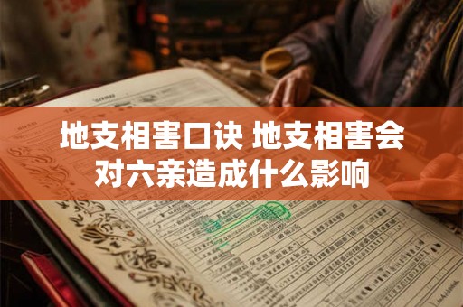 地支相害口诀 地支相害会对六亲造成什么影响 地支相害口诀 地支相害会对六亲造成什么影响
