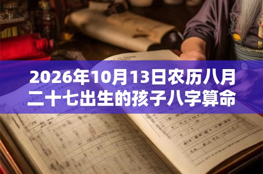 2026年10月13日农历八月二十七出生的孩子八字算命起名字