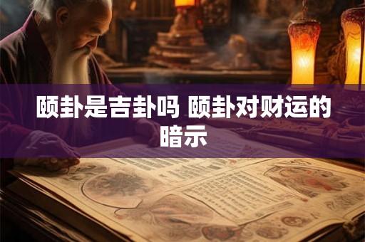 颐卦是吉卦吗 颐卦对财运的暗示