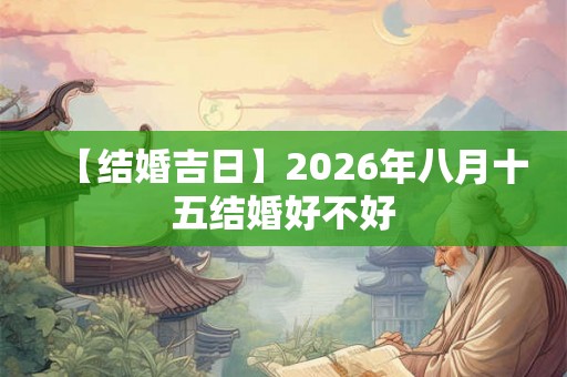 【结婚吉日】2026年八月十五结婚好不好 【结婚吉日】2026年八月十五结婚好不好