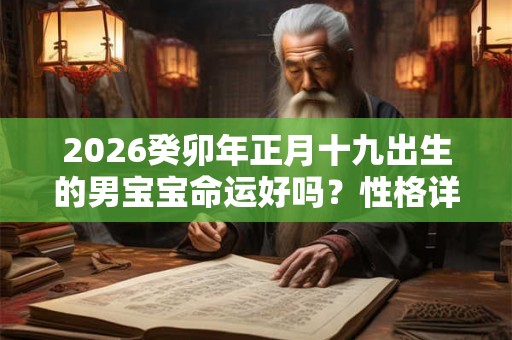 2026癸卯年正月十九出生的男宝宝命运好吗？性格详解