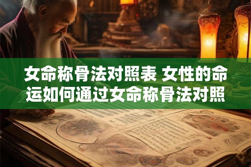 女命称骨法对照表 女性的命运如何通过女命称骨法对照表推算