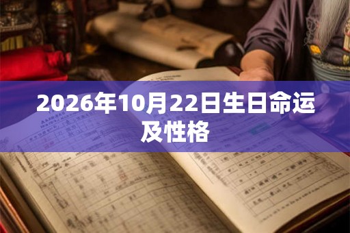 2026年10月22日生日命运及性格