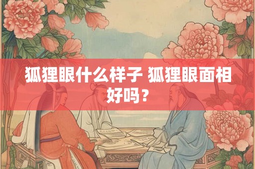 狐狸眼什么样子 狐狸眼面相好吗？