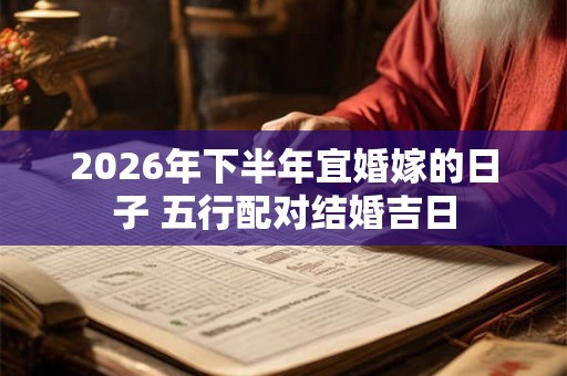 2026年下半年宜婚嫁的日子 五行配对结婚吉日