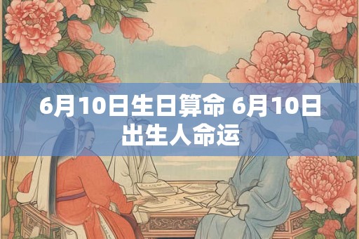 6月10日生日算命 6月10日出生人命运