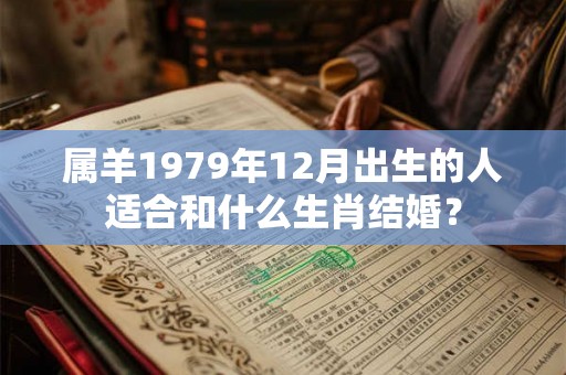 属羊1979年12月出生的人适合和什么生肖结婚？