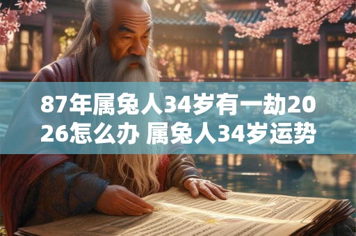 87年属兔人34岁有一劫2026怎么办 属兔人34岁运势