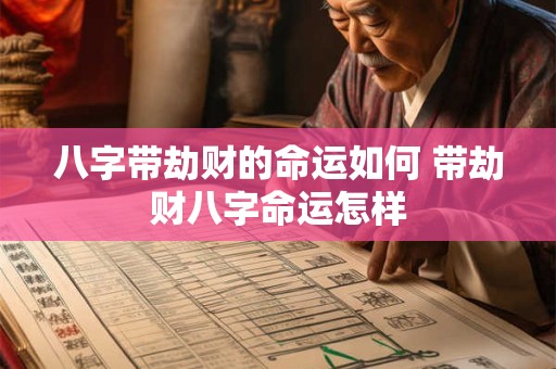 八字带劫财的命运如何 带劫财八字命运怎样 八字带劫财的命运如何 带劫财八字命运怎样