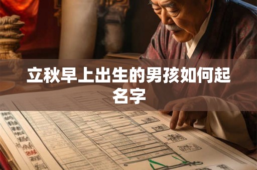 立秋早上出生的男孩如何起名字