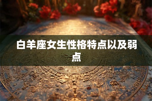白羊座女生性格特点以及弱点