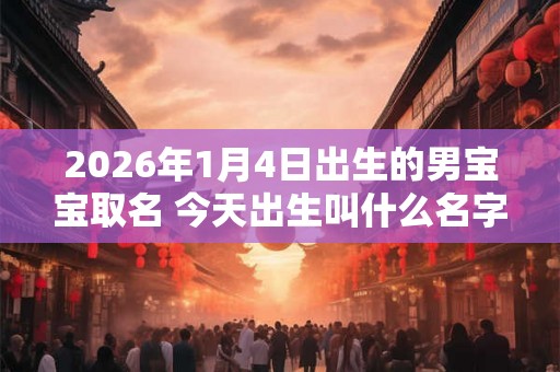 2026年1月4日出生的男宝宝取名 今天出生叫什么名字好