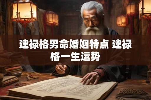 建禄格男命婚姻特点 建禄格一生运势