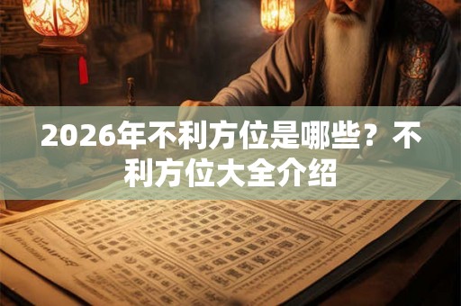 2026年不利方位是哪些？不利方位大全介绍