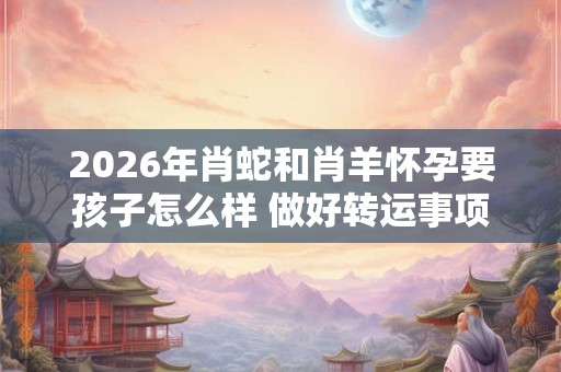 2026年肖蛇和肖羊怀孕要孩子怎么样 做好转运事项
