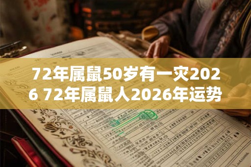 72年属鼠50岁有一灾2026 72年属鼠人2026年运势