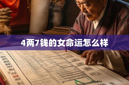 4两7钱的女命运怎么样 4两7钱的女命运怎么样