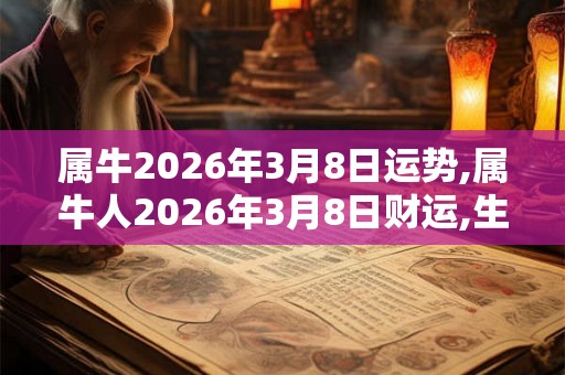 属牛2026年3月8日运势,属牛人2026年3月8日财运,生肖牛2026年3月8日运势 属牛2026年3月8日运势,属牛人2026年3月8日财运,生肖牛2026年3月8日运势