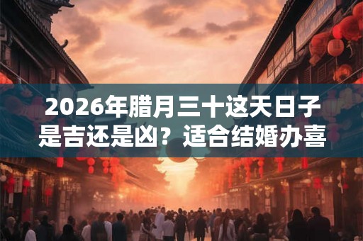 2026年腊月三十这天日子是吉还是凶？适合结婚办喜事吗？