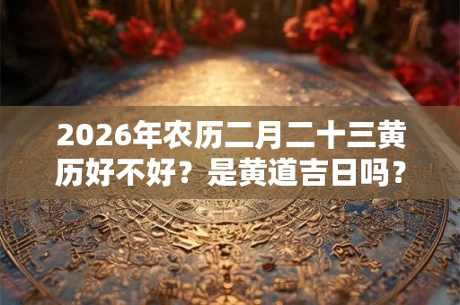 2026年农历二月二十三黄历好不好？是黄道吉日吗？