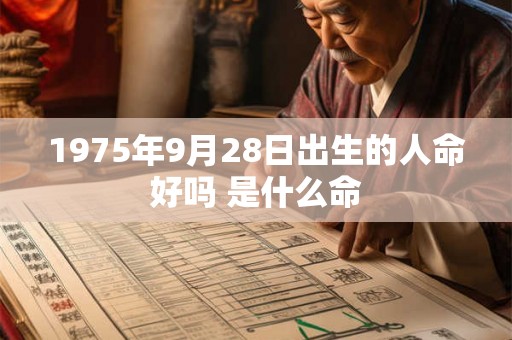 1975年9月28日出生的人命好吗 是什么命