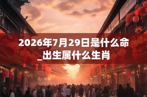 2026年7月29日是什么命_出生属什么生肖