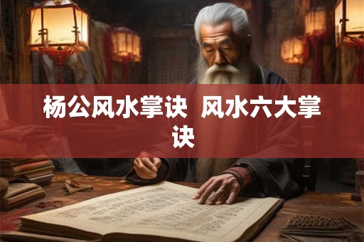 杨公风水掌诀  风水六大掌诀