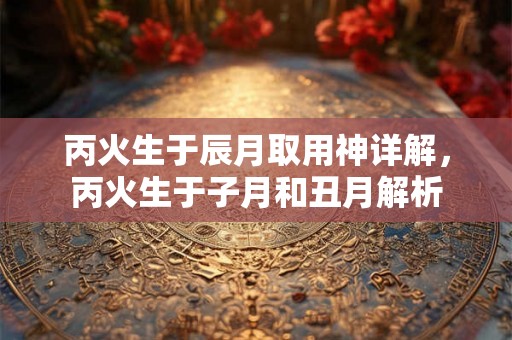 丙火生于辰月取用神详解，丙火生于子月和丑月解析