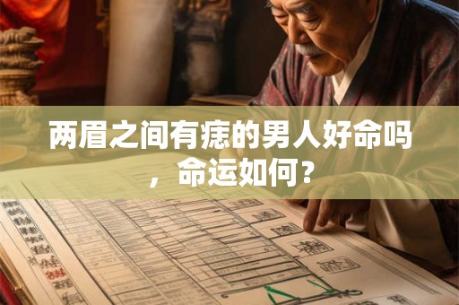 两眉之间有痣的男人好命吗，命运如何？