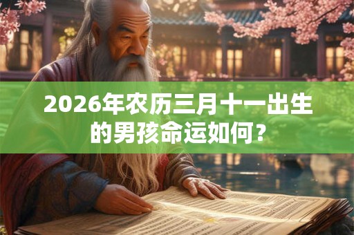 2026年农历三月十一出生的男孩命运如何? 2026年农历三月十一出生的男孩命运如何?