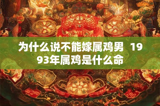 为什么说不能嫁属鸡男  1993年属鸡是什么命