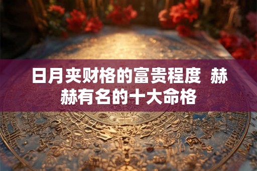 日月夹财格的富贵程度  赫赫有名的十大命格