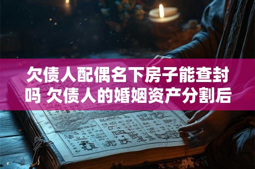 欠债人配偶名下房子能查封吗 欠债人的婚姻资产分割后配偶名下的房产是否可以被查封 欠债人配偶名下房子能查封吗 欠债人的婚姻资产分割后配偶名下的房产是否可以被查封