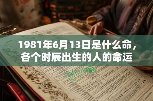 1981年6月13日是什么命，各个时辰出生的人的命运