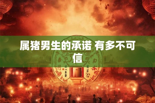 属猪男生的承诺 有多不可信