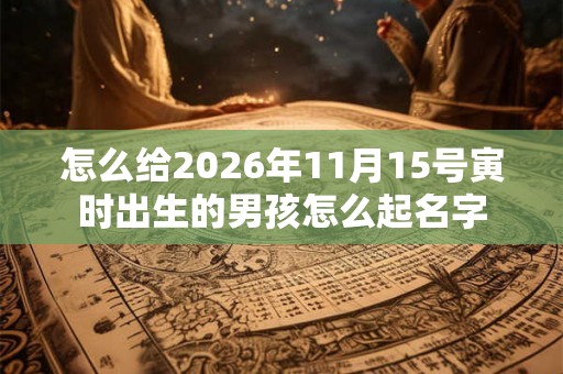 怎么给2026年11月15号寅时出生的男孩怎么起名字
