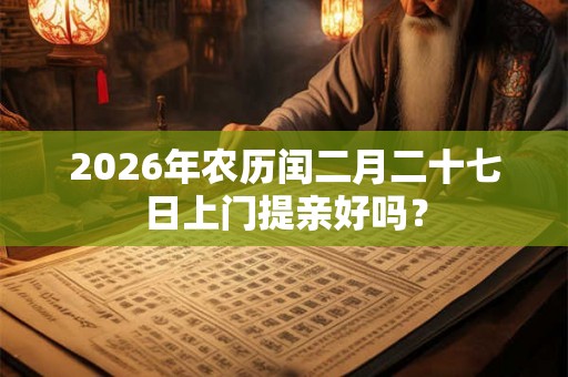 2026年农历闰二月二十七日上门提亲好吗？