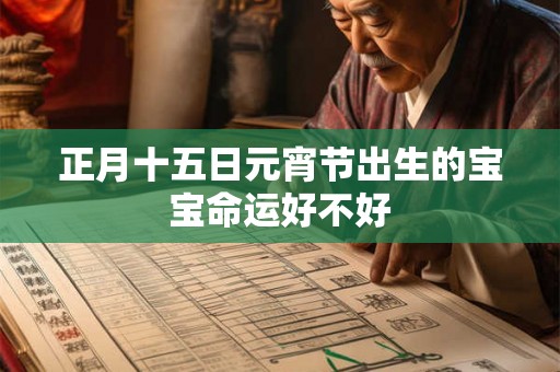 正月十五日元宵节出生的宝宝命运好不好