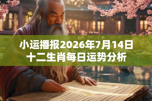 小运播报2026年7月14日十二生肖每日运势分析