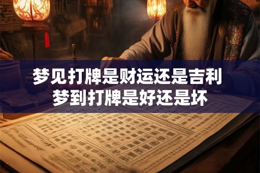 梦见打牌是财运还是吉利 梦到打牌是好还是坏