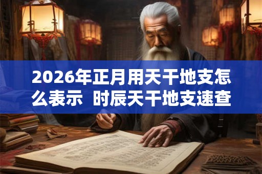 2026年正月用天干地支怎么表示  时辰天干地支速查表