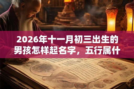 2026年十一月初三出生的男孩怎样起名字，五行属什么