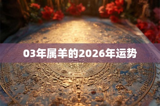 03年属羊的2026年运势