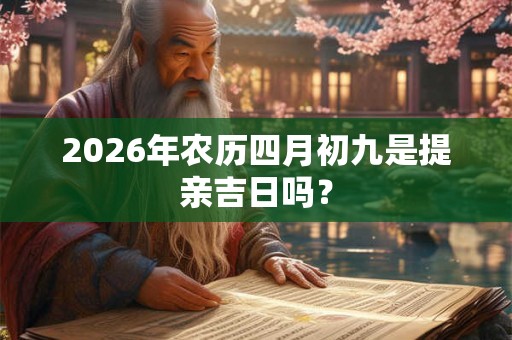 2026年农历四月初九是提亲吉日吗？