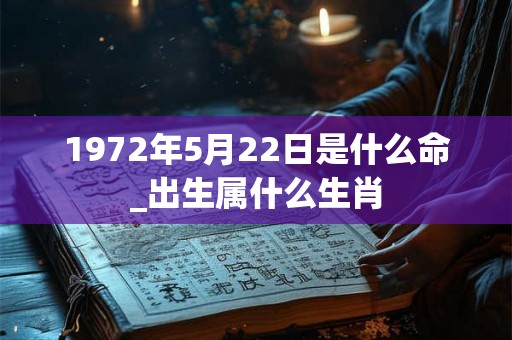 1972年5月22日是什么命_出生属什么生肖