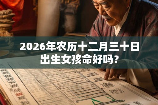 2026年农历十二月三十日出生女孩命好吗? 2026年农历十二月三十日出生女孩命好吗?