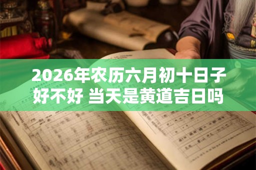 2026年农历六月初十日子好不好 当天是黄道吉日吗