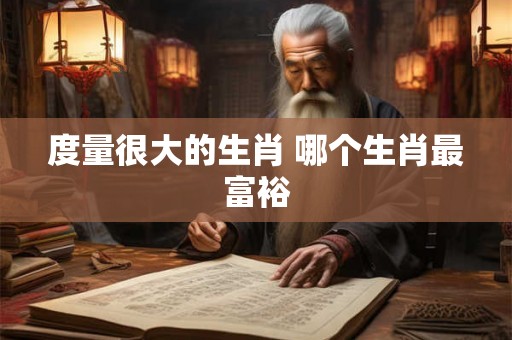 度量很大的生肖 哪个生肖最富裕