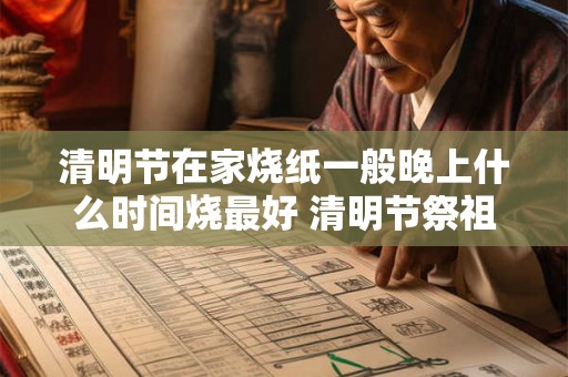 清明节在家烧纸一般晚上什么时间烧最好 清明节祭祖的讲究 清明节在家烧纸一般晚上什么时间烧最好 清明节祭祖的讲究